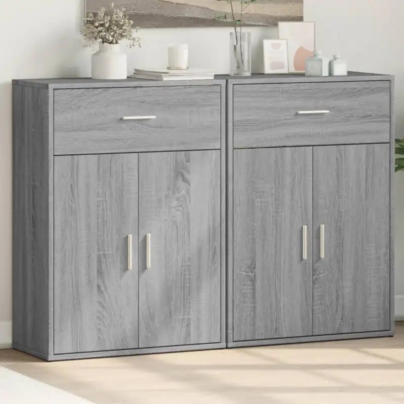Dressoirs en buffetkasten van bewerkt hout voor een trendy en stevig interieur - Grijs sonoma / 1 - Dressoirs &
