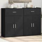 Dressoirs en buffetkasten van bewerkt hout voor een trendy en stevig interieur - Zwart / 1 - Dressoirs & buffetkasten