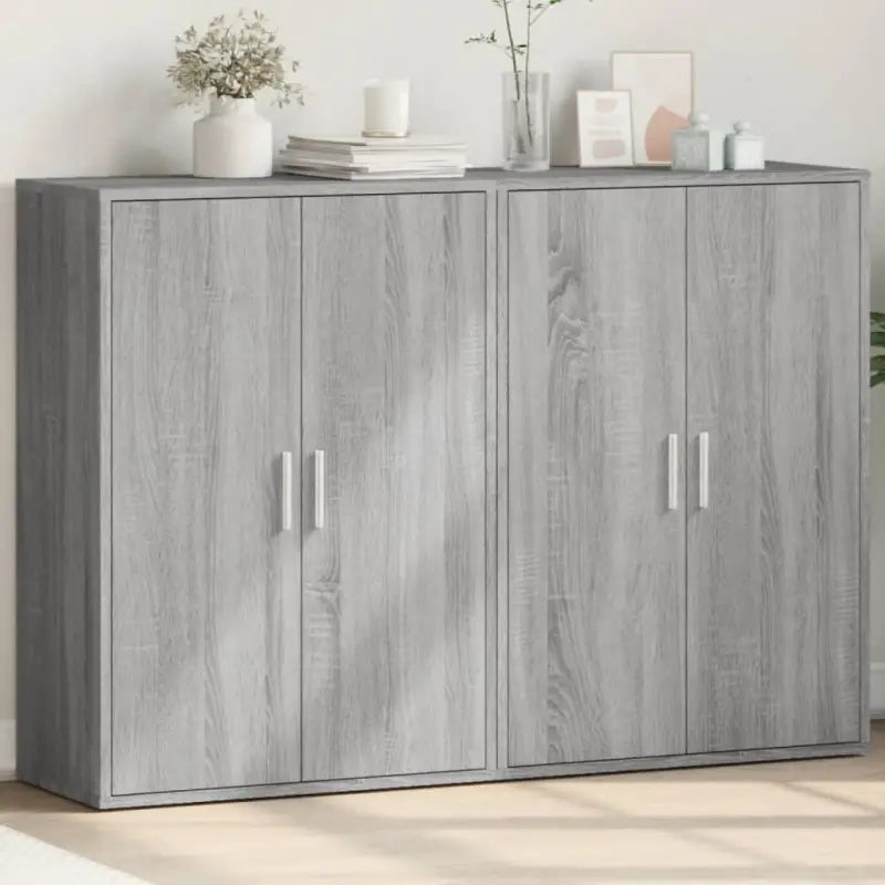 Dressoirs en buffetkasten van bewerkt hout voor een trendy en stevige uitstraling - Grijs sonoma / 1 - Dressoirs &