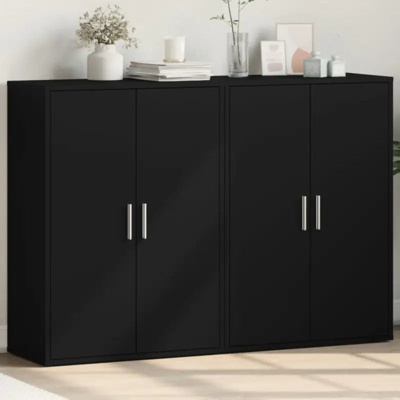 Dressoirs en buffetkasten van bewerkt hout voor een trendy en stevige uitstraling - Zwart / 1 - Dressoirs & buffetkasten