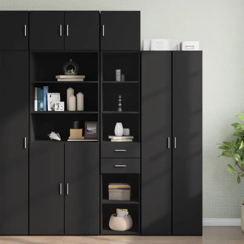 Dressoirs en buffetkasten van bewerkt hout voor extra opbergruimte - Zwart / 1 - Dressoirs & buffetkasten