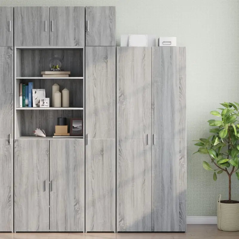 Dressoirs en buffetkasten van bewerkt hout voor extra opbergruimte - Grijs sonoma / 1 - Dressoirs & buffetkasten