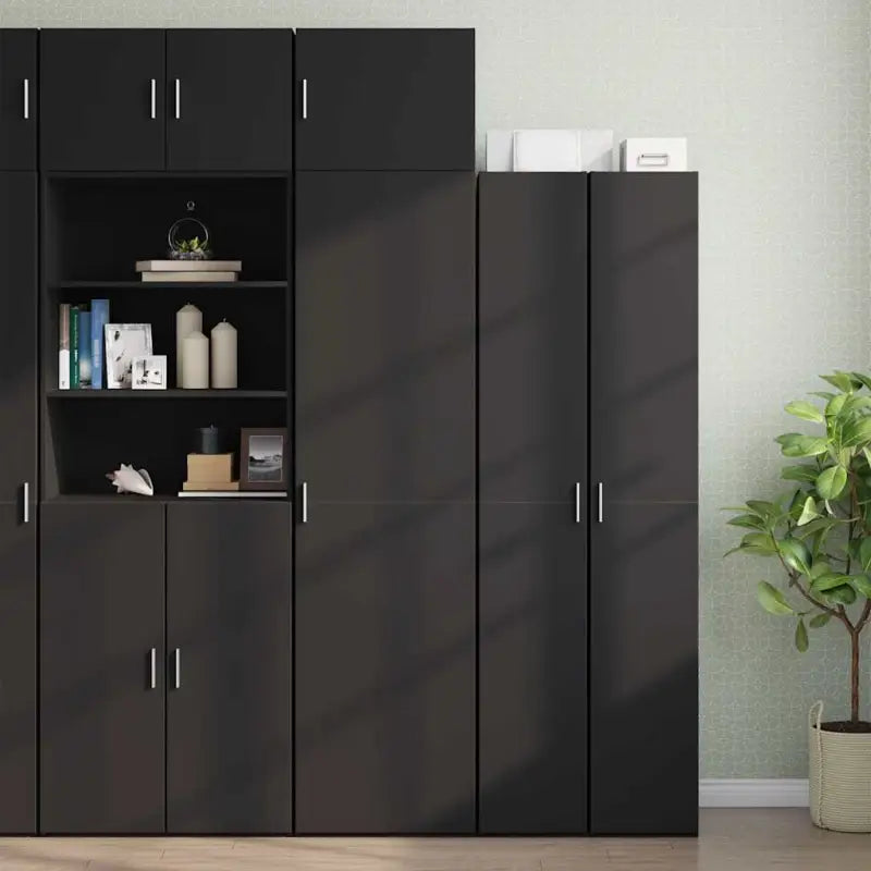 Dressoirs en buffetkasten van bewerkt hout voor extra opbergruimte - Zwart / 1 - Dressoirs & buffetkasten
