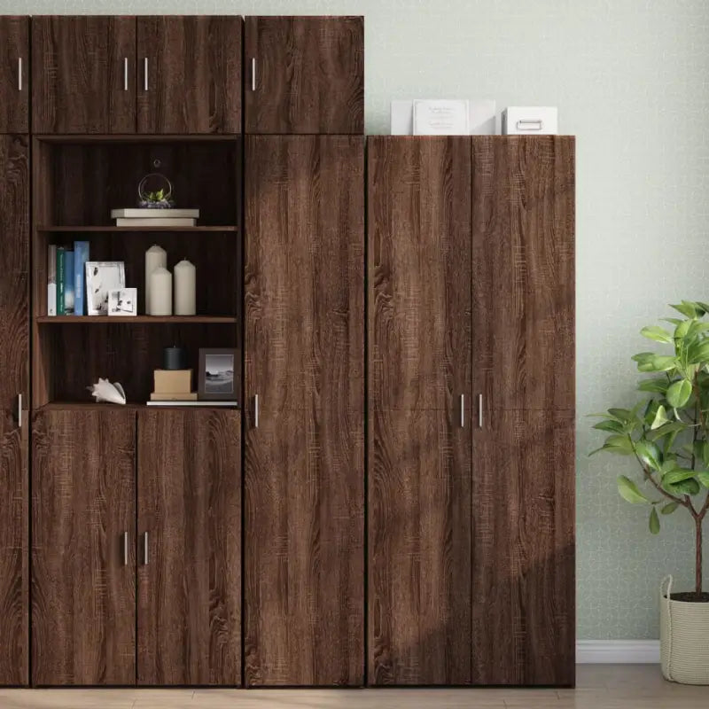 Dressoirs en Buffetkasten van bewerkt hout voor extra opbergruimte - bruin eikenkleur / 1 - Dressoirs & buffetkasten