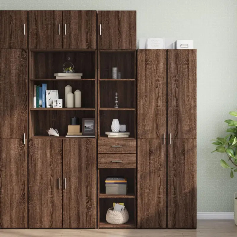 Dressoirs en buffetkasten van bewerkt hout voor extra opbergruimte - bruin eikenkleur / 1 - Dressoirs & buffetkasten