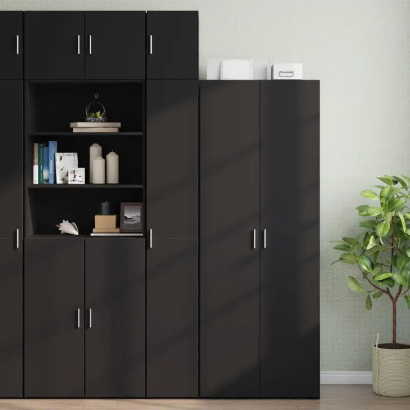Dressoirs en buffetkasten van bewerkt hout voor extra opbergruimte - Zwart / 1 - Dressoirs & buffetkasten