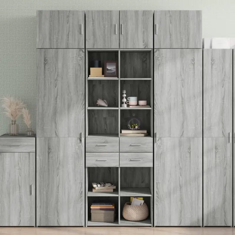 Dressoirs en buffetkasten van bewerkt hout voor extra opbergruimte - Grijs sonoma / 1 - Dressoirs & buffetkasten