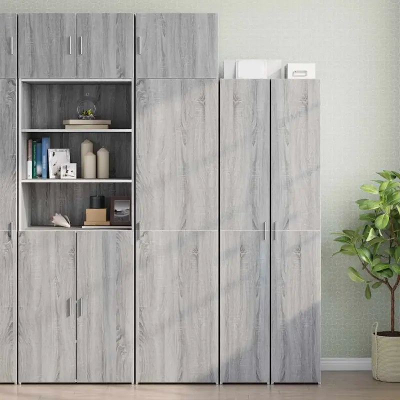 Dressoirs en buffetkasten van bewerkt hout voor extra opbergruimte - Grijs sonoma / 1 - Dressoirs & buffetkasten