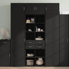 Dressoirs en buffetkasten van bewerkt hout voor extra opbergruimte - Zwart / 1 - Dressoirs & buffetkasten