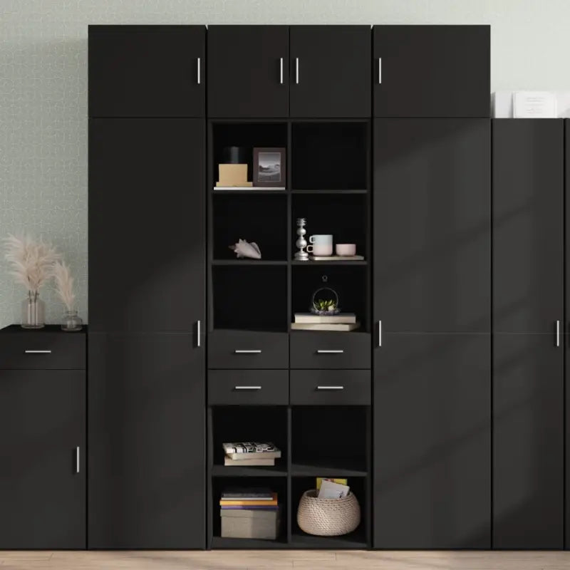 Dressoirs en buffetkasten van bewerkt hout voor extra opbergruimte - Zwart / 1 - Dressoirs & buffetkasten