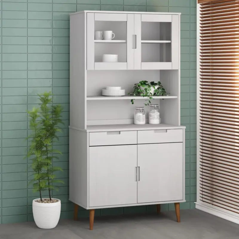 Dressoirs en buffetkasten van massief grenenhout met rustieke charme - Wit / 1 - Dressoirs & buffetkasten