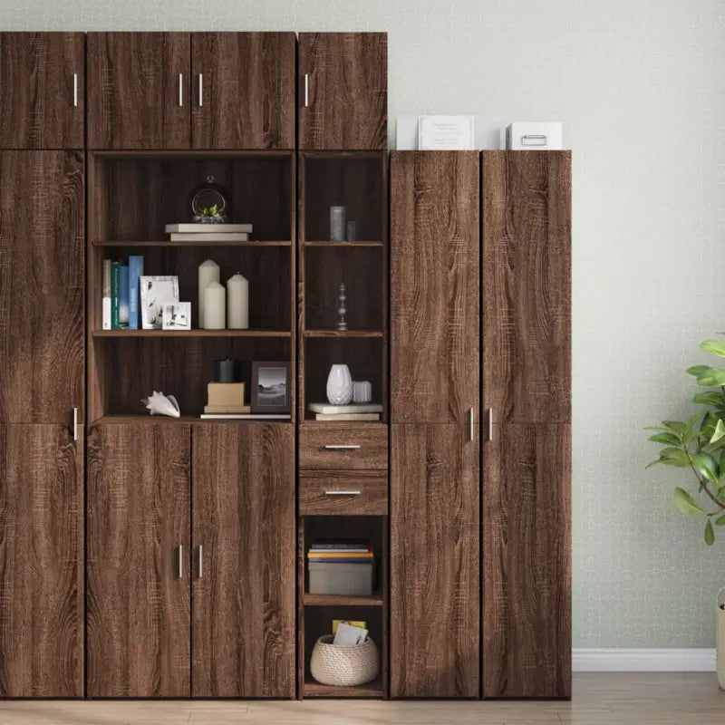 Dressoirs en buffetkasten van stabiel bewerkt hout voor extra opbergruimte - bruin eikenkleur / 1 - Dressoirs &
