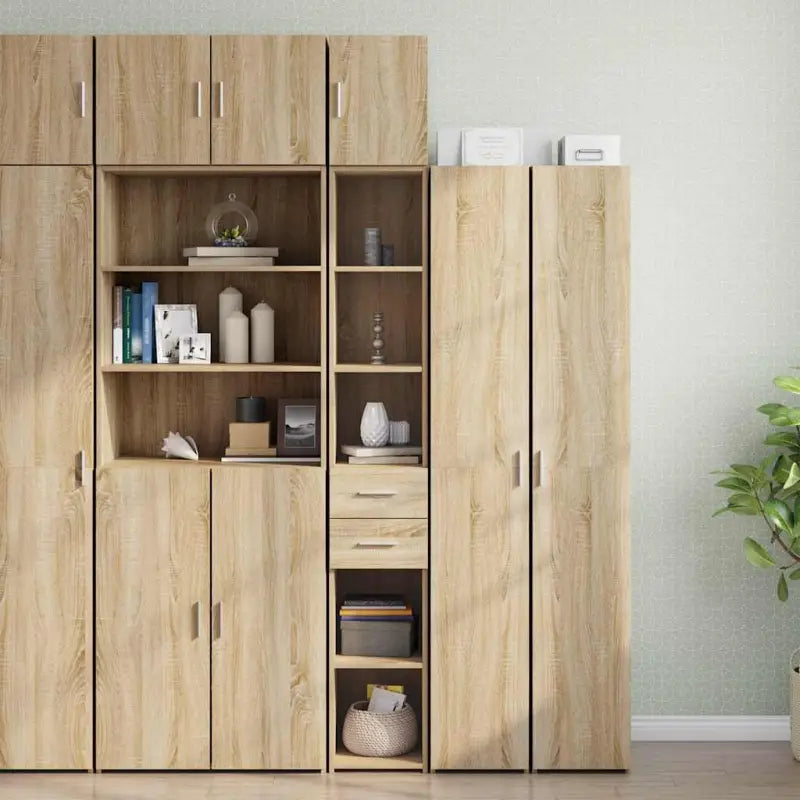 Dressoirs en buffetkasten van stabiel bewerkt hout voor extra opbergruimte - Sonoma eiken / 1 - Dressoirs & buffetkasten