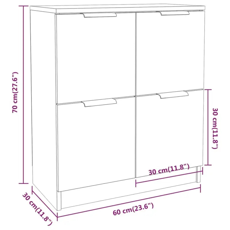 Dressoirs met bewerkt hout en gemakkelijke schoonmaakbaarheid - Dressoirs & buffetkasten