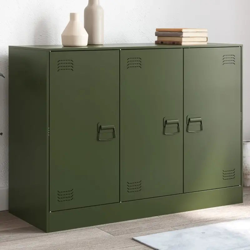 Dressoirs met koudgewalst staal voor een trendy en stevige uitstraling - Olijfgroen / 1 - Dressoirs & buffetkasten