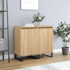 Dressoirs met metalen poten van bewerkt hout voor een tijdloze uitstraling - Sonoma eiken / 2 - Dressoirs & buffetkasten