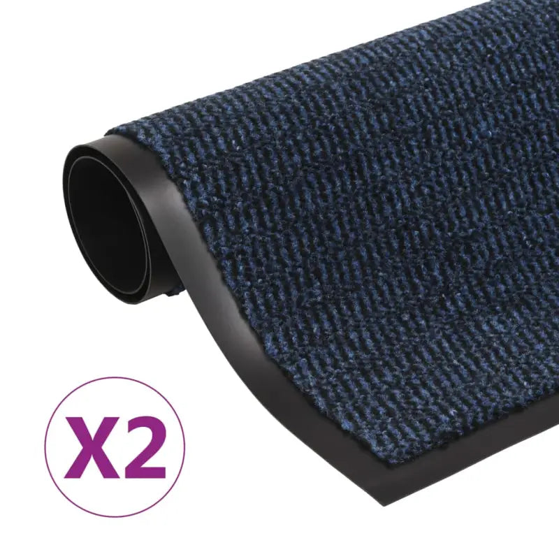 Droogloopmat voor schoenen met anti-slip en schimmelbestendige stof - Blauw / 120 x 180 cm / 2 - Deurmatten