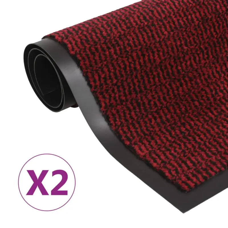 Droogloopmat voor schoenen met anti-slip en schimmelbestendige stof - Rood / 90 x 150 cm / 2 - Deurmatten