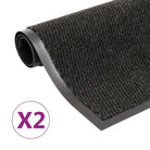 Droogloopmat voor schoenen met anti-slip en schimmelbestendige stof - Zwart / 60 x 90 cm / 2 - Deurmatten