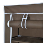 Dubbel 8-laags schoenenrek voor overzicht en organisatie - Bruin / 57 x 29 x 162 cm / 1 - Schoenenrekken