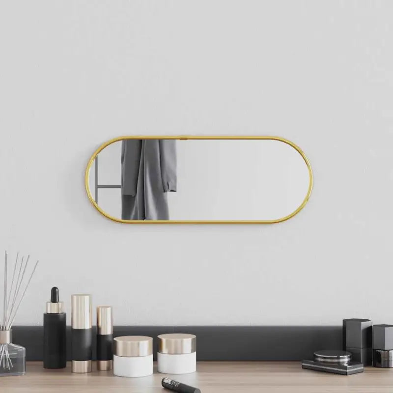 Duidelijke weerspiegeling wandspiegel met minimalistisch PVC frame - Goud / 40 x 15 cm / 1 - Spiegels