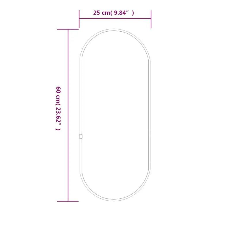 Duidelijke weerspiegeling wandspiegel met minimalistisch PVC frame - Spiegels