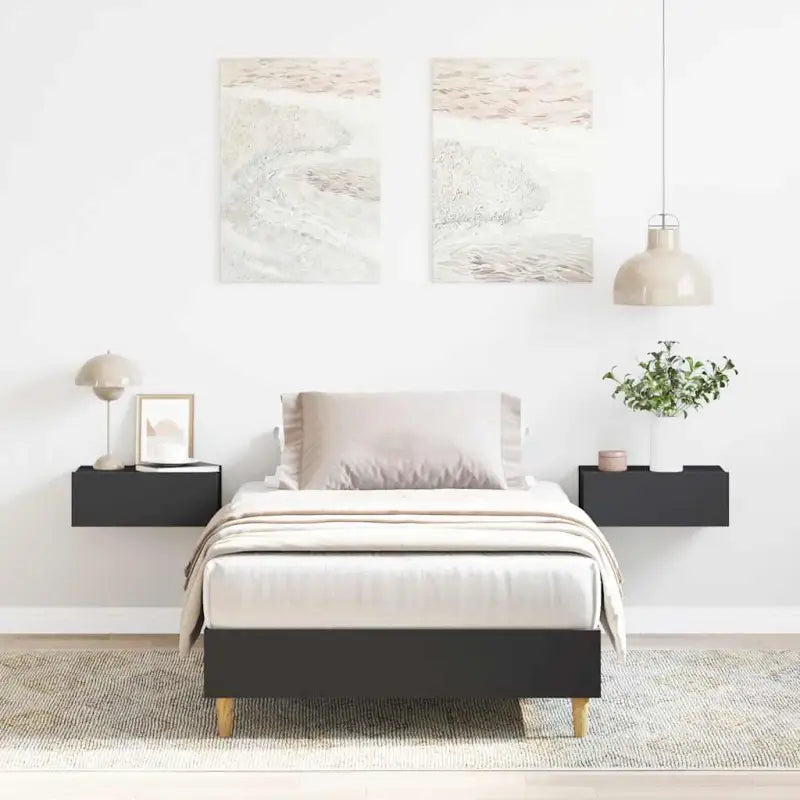 Duurzaam bedframe met multiplex lattenbodem voor een goede nachtrust - Zwart / 75 x 190 cm - Bedden & bedframes