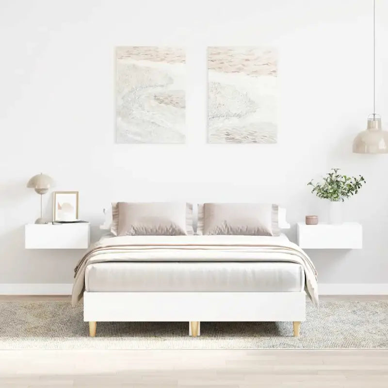 Duurzaam bedframe met multiplex lattenbodem voor een goede nachtrust - Wit / 140 x 190 cm - Bedden & bedframes