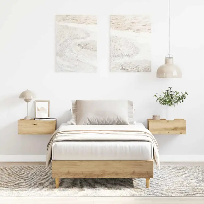 Duurzaam bedframe met multiplex lattenbodem voor een goede nachtrust - artisian oak / 90 x 200 cm - Bedden & bedframes