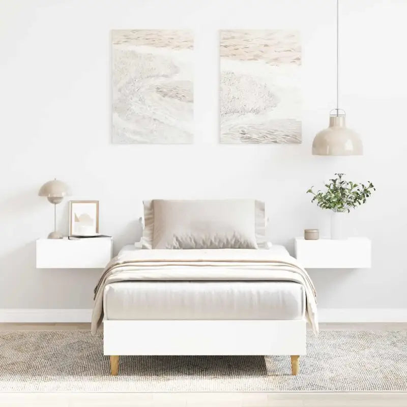 Duurzaam bedframe met multiplex lattenbodem voor een goede nachtrust - Wit / 100 x 200 cm - Bedden & bedframes