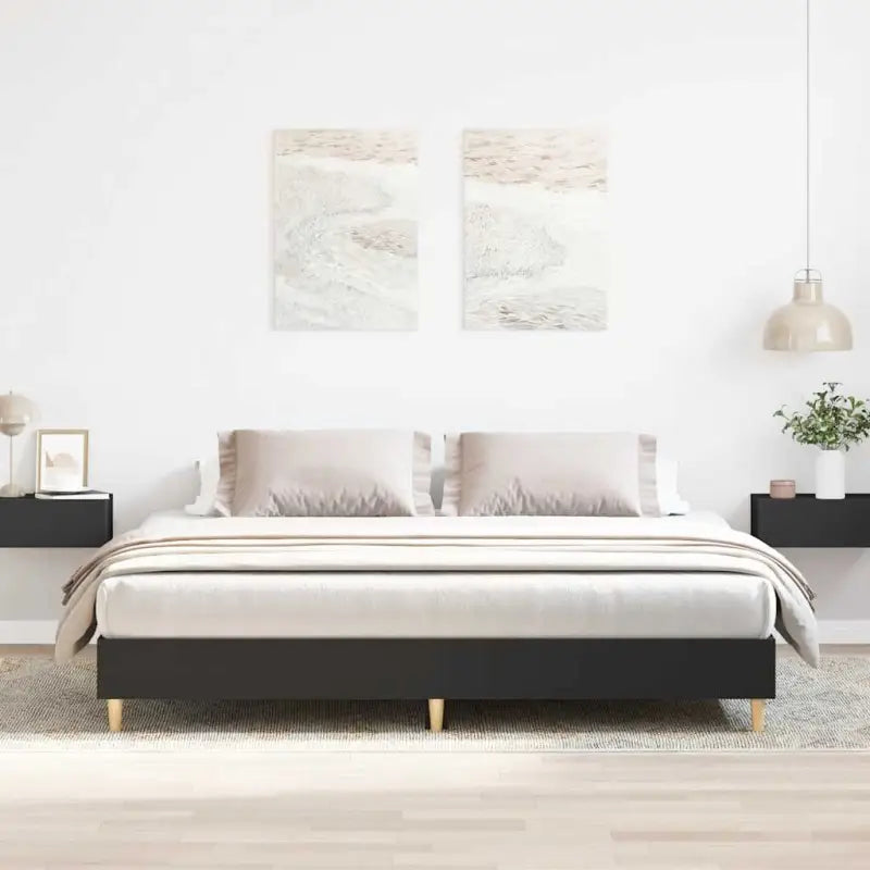Duurzaam bedframe met multiplex lattenbodem voor een goede nachtrust - Zwart / 160 x 200 cm - Bedden & bedframes