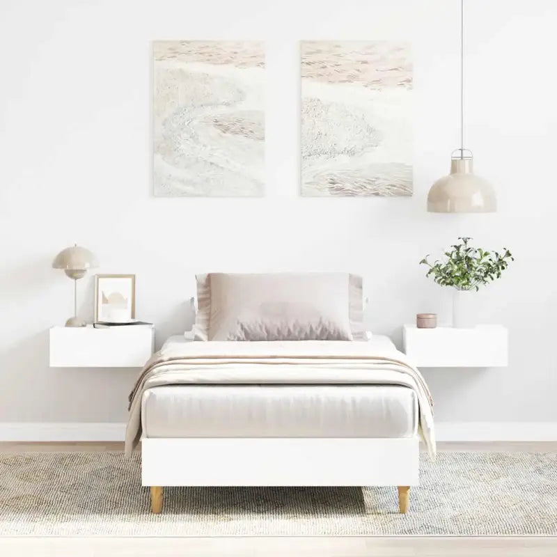 Duurzaam bedframe met multiplex lattenbodem voor een goede nachtrust - Wit / 75 x 190 cm - Bedden & bedframes