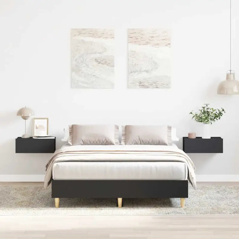 Duurzaam bedframe met multiplex lattenbodem voor een goede nachtrust - Zwart / 140 x 190 cm - Bedden & bedframes