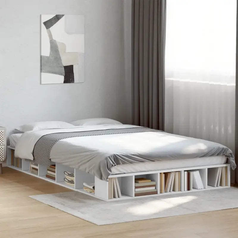 Duurzaam bedframe van bewerkt hout voor een comfortabele slaapkamer - Wit / 140 x 190 cm - Bedden & bedframes