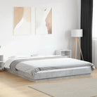 Duurzaam bedframe van bewerkt hout voor een goede nachtrust - Betongrijs / 160 x 200 cm - Bedden & bedframes