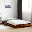 Duurzaam bedframe van bewerkt hout voor een goede nachtrust - Gerookt eiken / 75 x 190 cm - Bedden & bedframes