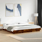 Duurzaam bedframe van bewerkt hout voor een goede nachtrust - Gerookt eiken / 200 x 200 cm - Bedden & bedframes