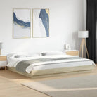 Duurzaam bedframe van bewerkt hout voor een goede nachtrust - Sonoma eiken / 200 x 200 cm - Bedden & bedframes