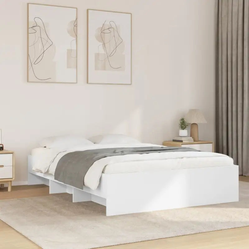 Duurzaam bedframe van bewerkt hout voor een goede nachtrust - Wit / 140 x 200 cm - Bedden & bedframes