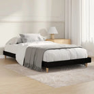 Duurzaam bewerkt hout bedframe met multiplex lattenbodem voor rust - Zwart / 100 x 200 cm - Bedden & bedframes
