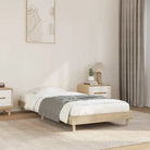 Duurzaam bewerkt hout bedframe met multiplex lattenbodem voor rust - Sonoma eiken / 100 x 200 cm - Bedden & bedframes