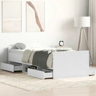 Duurzaam hout bedframe voor comfortabele nachten - Wit / 100 x 200 cm - Bedden & bedframes