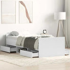 Duurzaam hout bedframe voor comfortabele nachten - Wit / 90 x 190 cm - Bedden & bedframes