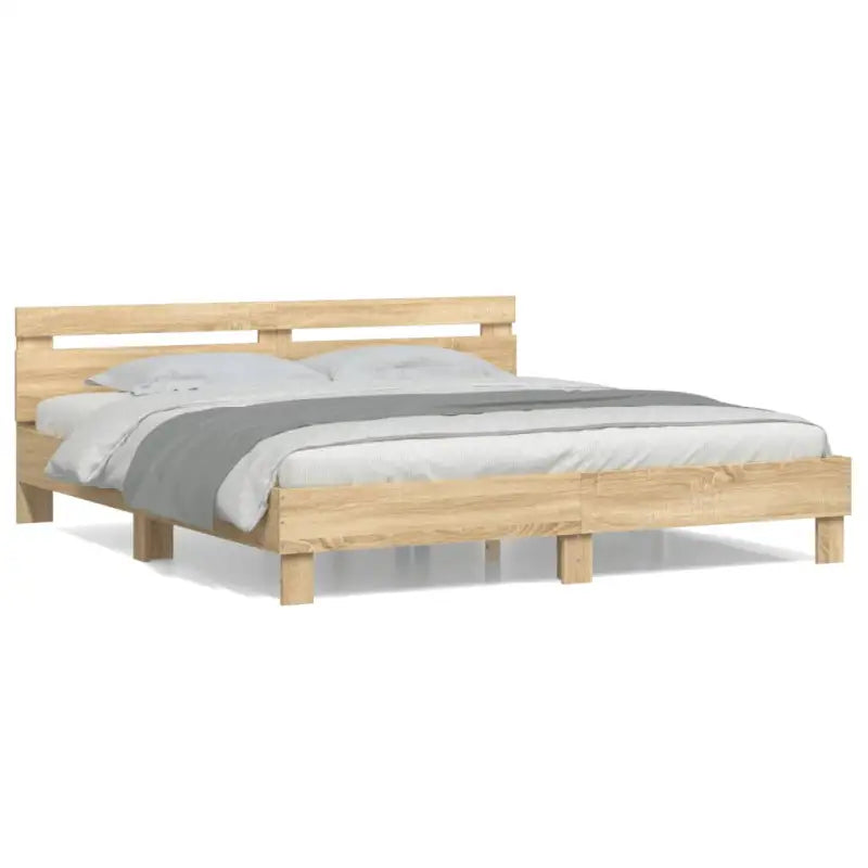 Duurzaam houten bedframe voor een goede nachtrust - Sonoma eiken / 160 x 200 cm - Bedden & bedframes