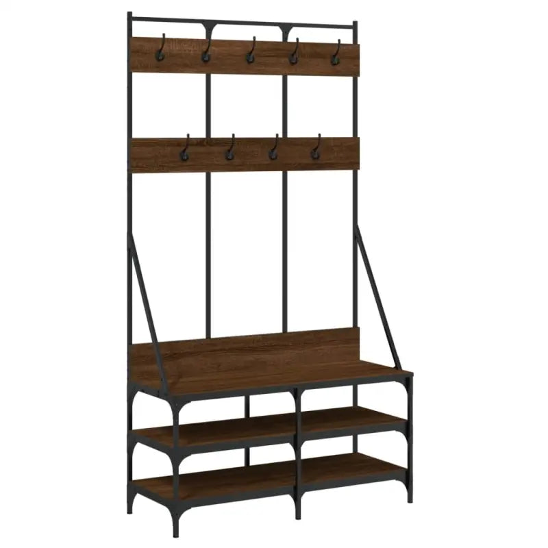 Duurzaam houten kledingrek voor een opgeruimde kast - bruin eikenkleur / 1 - Kledingrekken & kastinrichting