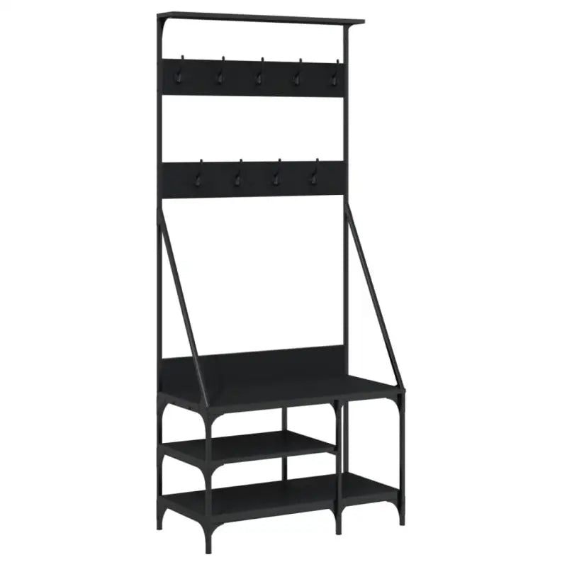 Duurzaam houten kledingrek voor opgeruimde kast en gemakkelijke outfitkeuze - Zwart / 1 - Kledingrekken & kastinrichting