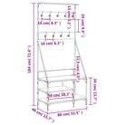 Duurzaam houten kledingrek voor opgeruimde kast en gemakkelijke outfitkeuze - Zwart / 1 - Kledingrekken & kastinrichting