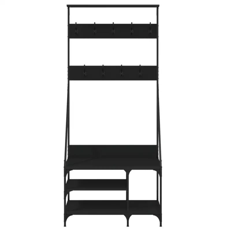Duurzaam houten kledingrek voor opgeruimde kast en gemakkelijke outfitkeuze - Zwart / 1 - Kledingrekken & kastinrichting
