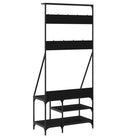 Duurzaam houten kledingrek voor opgeruimde kast en gemakkelijke outfitkeuze - Zwart / 1 - Kledingrekken & kastinrichting