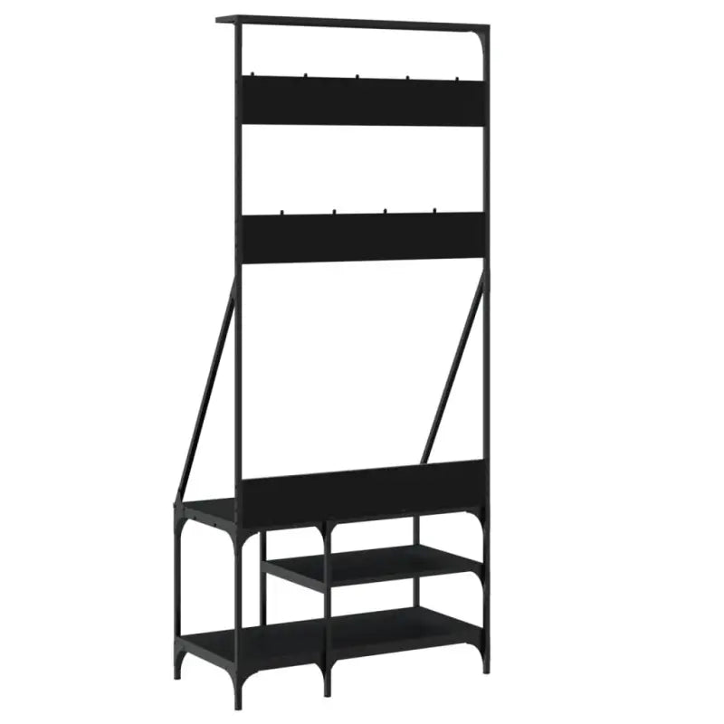 Duurzaam houten kledingrek voor opgeruimde kast en gemakkelijke outfitkeuze - Zwart / 1 - Kledingrekken & kastinrichting